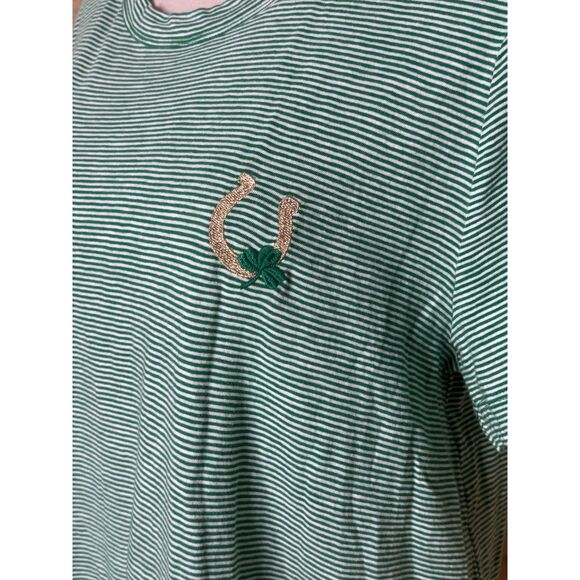 LOFT COTTON STRIPED ST. PADDYS DAY THEMED T-SHIRT SIZE LARGE - Picture 4 of 4